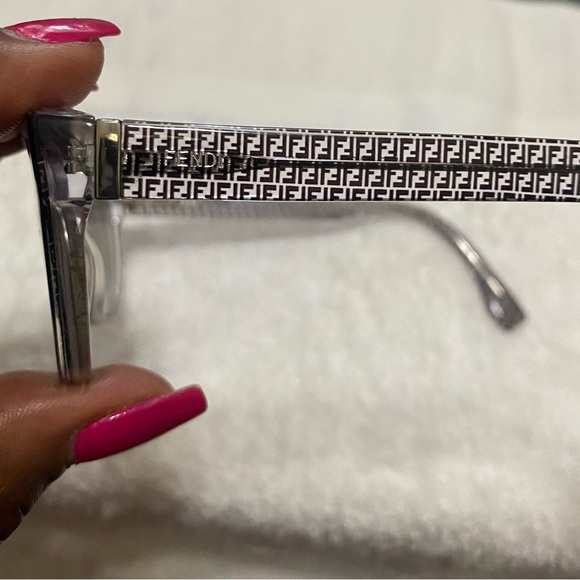 Fendi Oval RX Eyeglasses FF0109 6ZV Black/Transparent - Picture 5 of 5